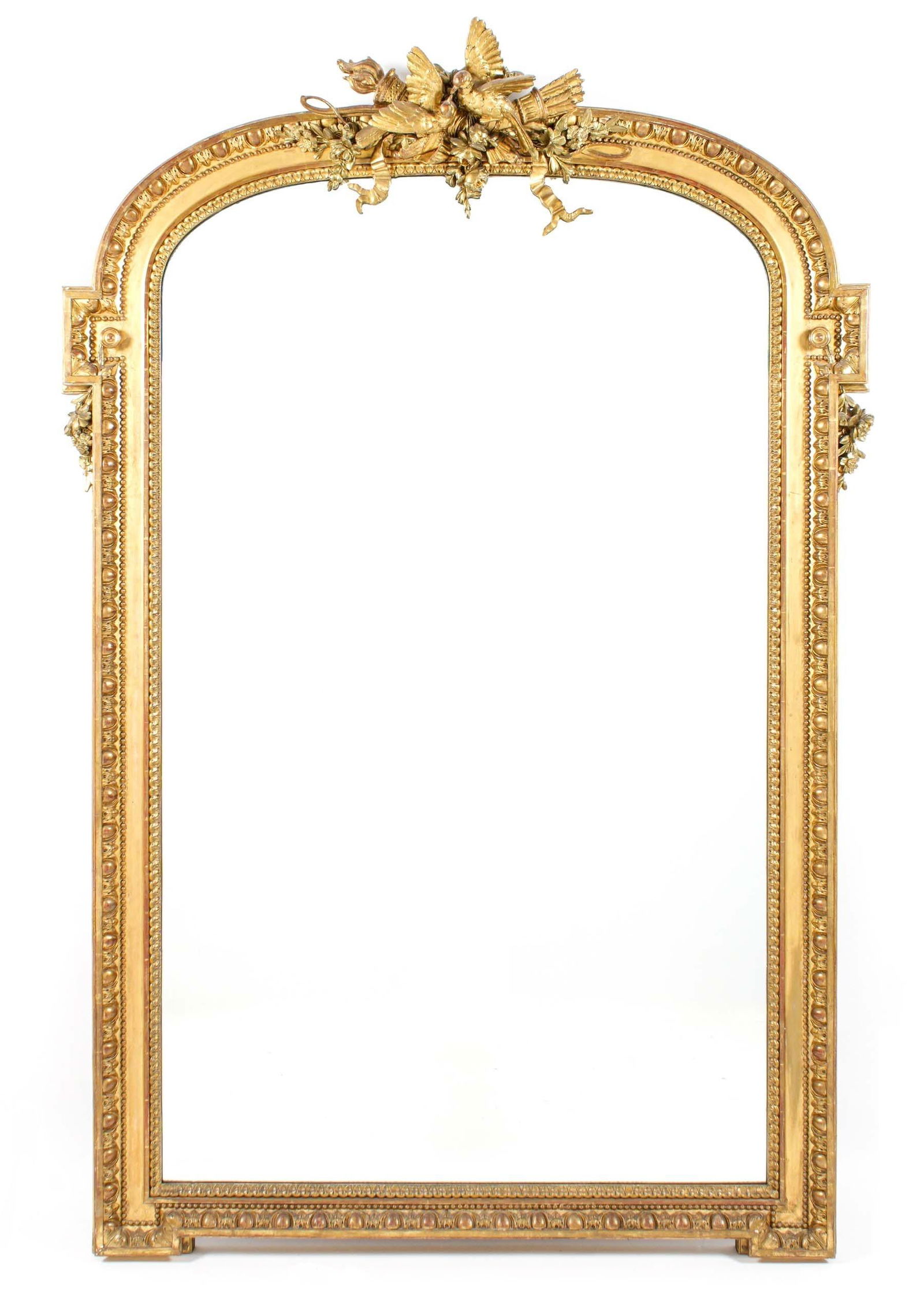 Large French Carved Gilt Wood Mirror (1 of 5)