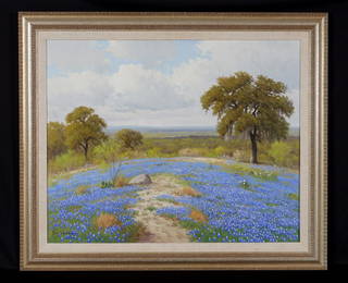 Porfirio Salinas Texas Bluebonnets Landscape