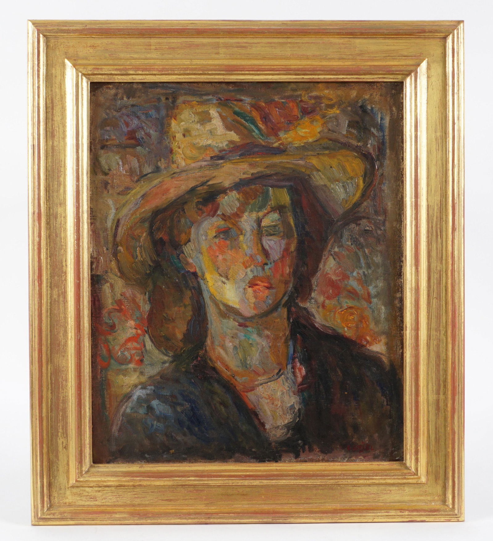 Caziel Impressionist Portrait of a Woman in a Hat (1 of 7)