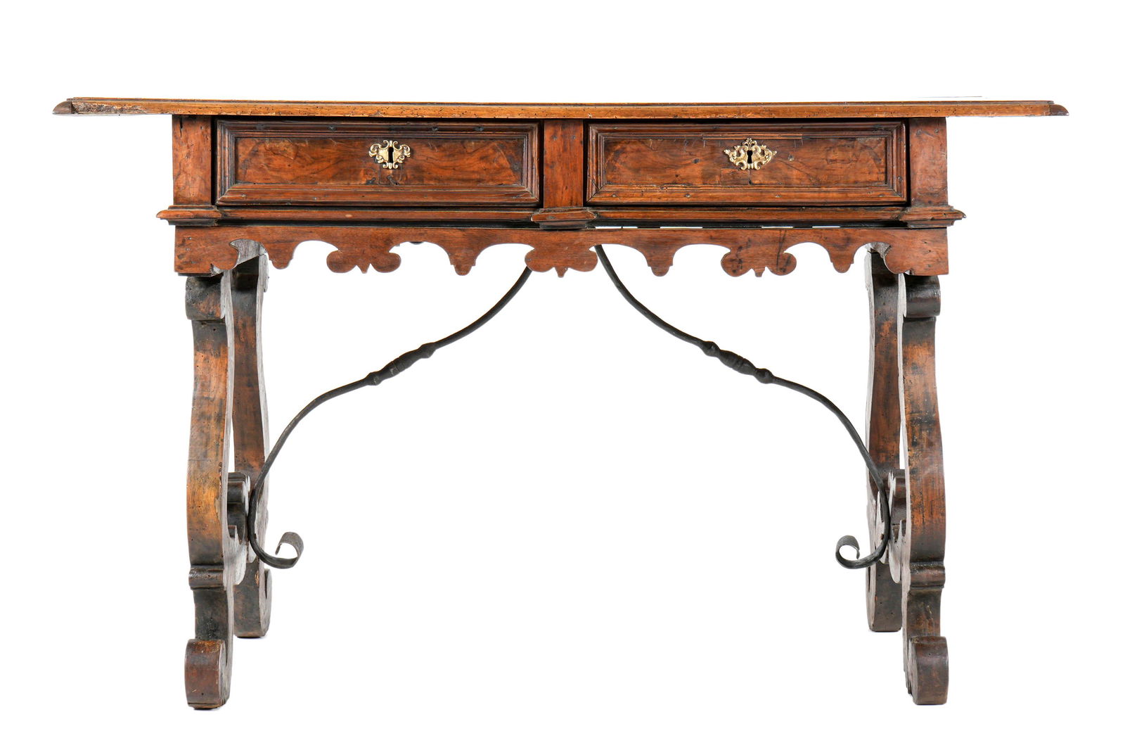 18th Century Spanish Revival Style Two Drawer Center Table (1 of 8)