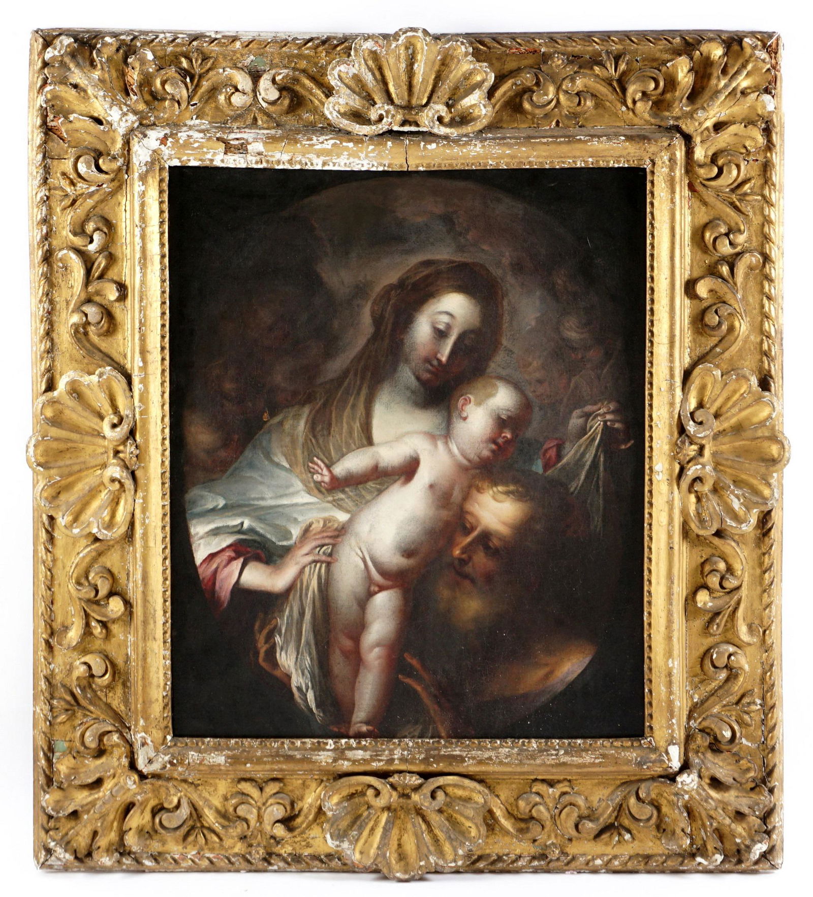 18th Century or Earlier Continental School Holy Family Painting (1 of 7)