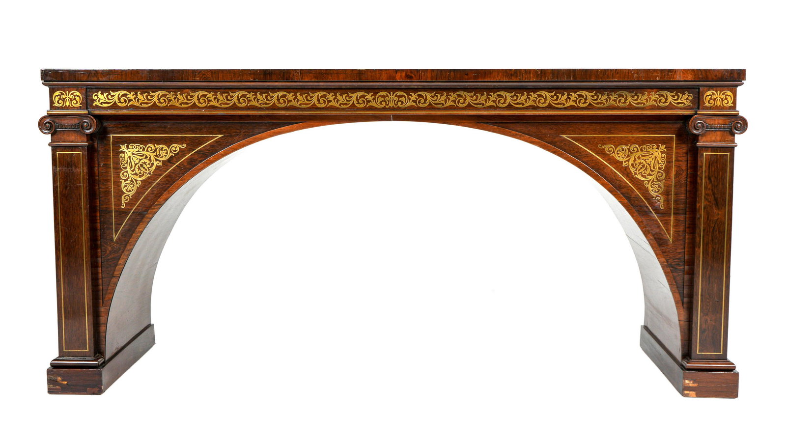 Unique 19th Century English Brass Inlaid Server (1 of 9)