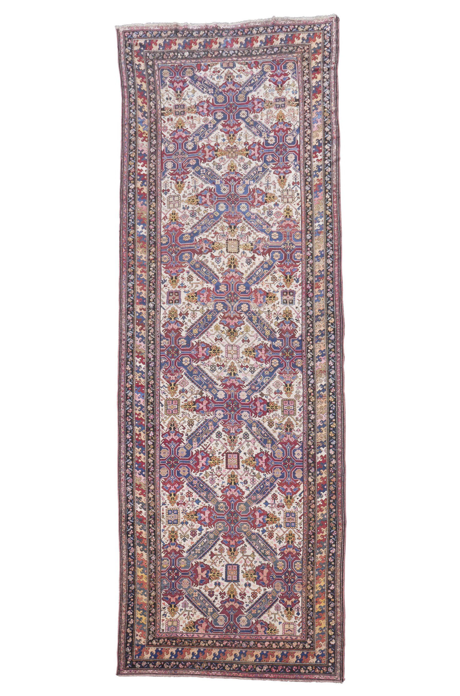 Huge Antique Caucasian Kuba Seychour Carpet / Rug size 6 x 20 (1 of 8)