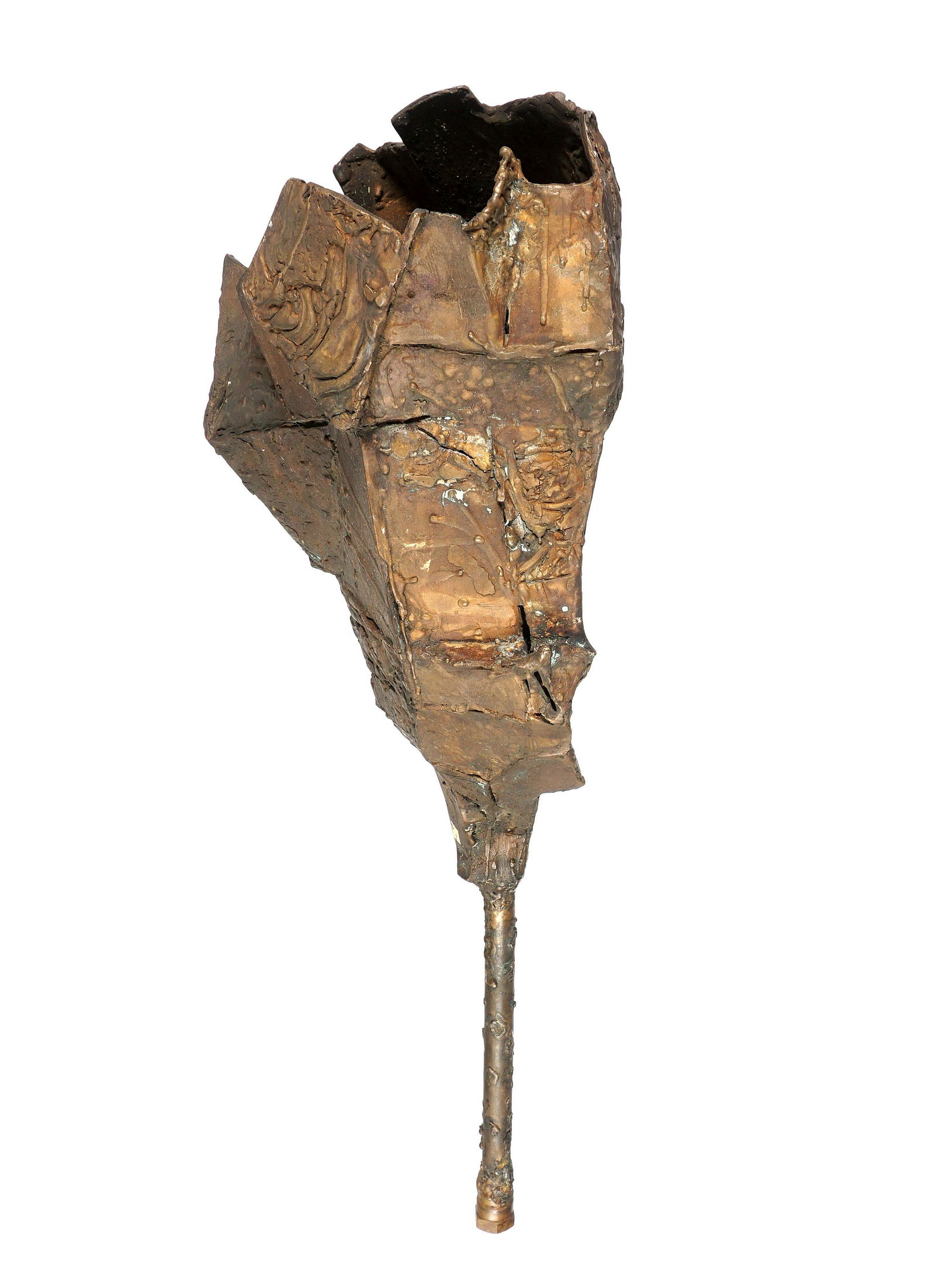 Anne Van Kleeck Brutalist Bronze Flower Sculpture (1 of 6)