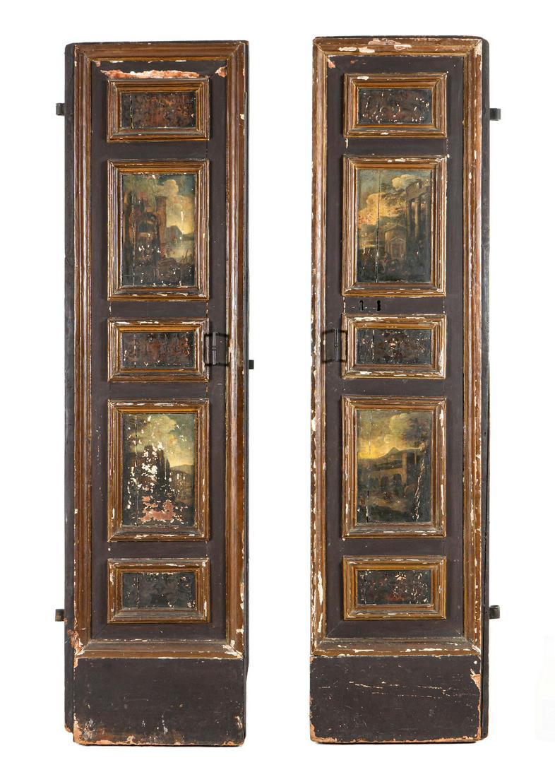 Pair 18th/19th Century Italian Painted Doors (1 of 10)