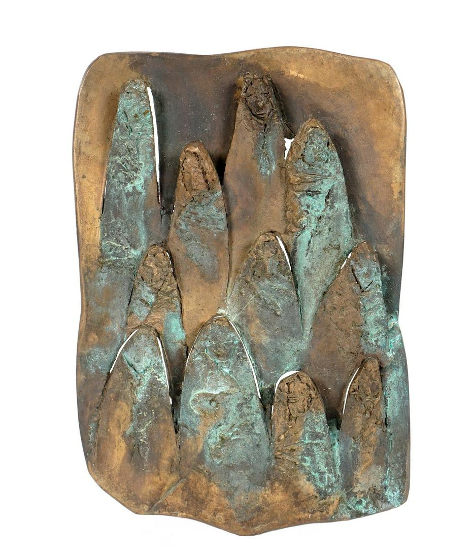 Anne Van Kleeck Multi Figure Bronze Plaque (1 of 7)