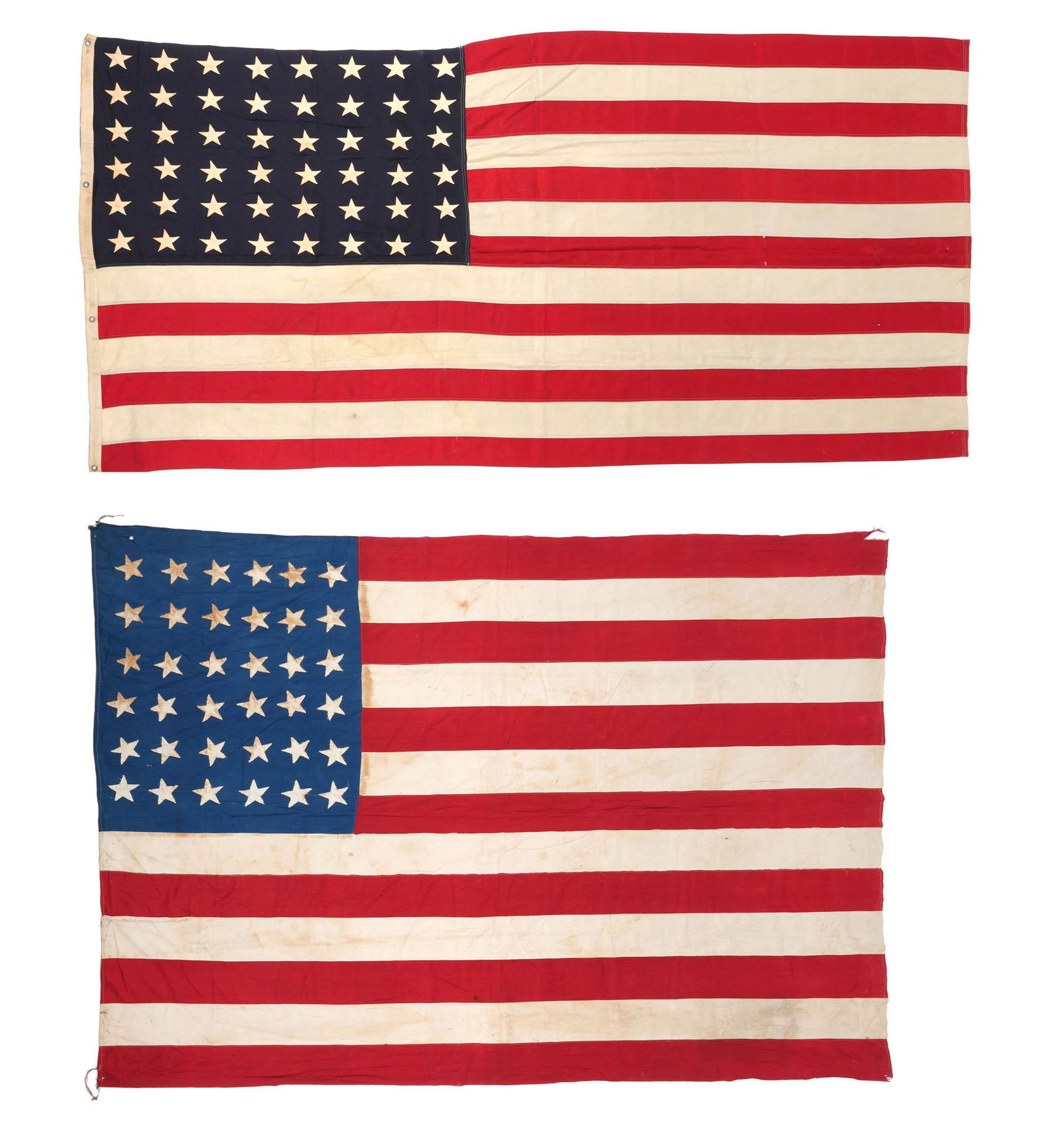 Large Post Civil War 36 Star and 48 Star American Flags (1 of 17)