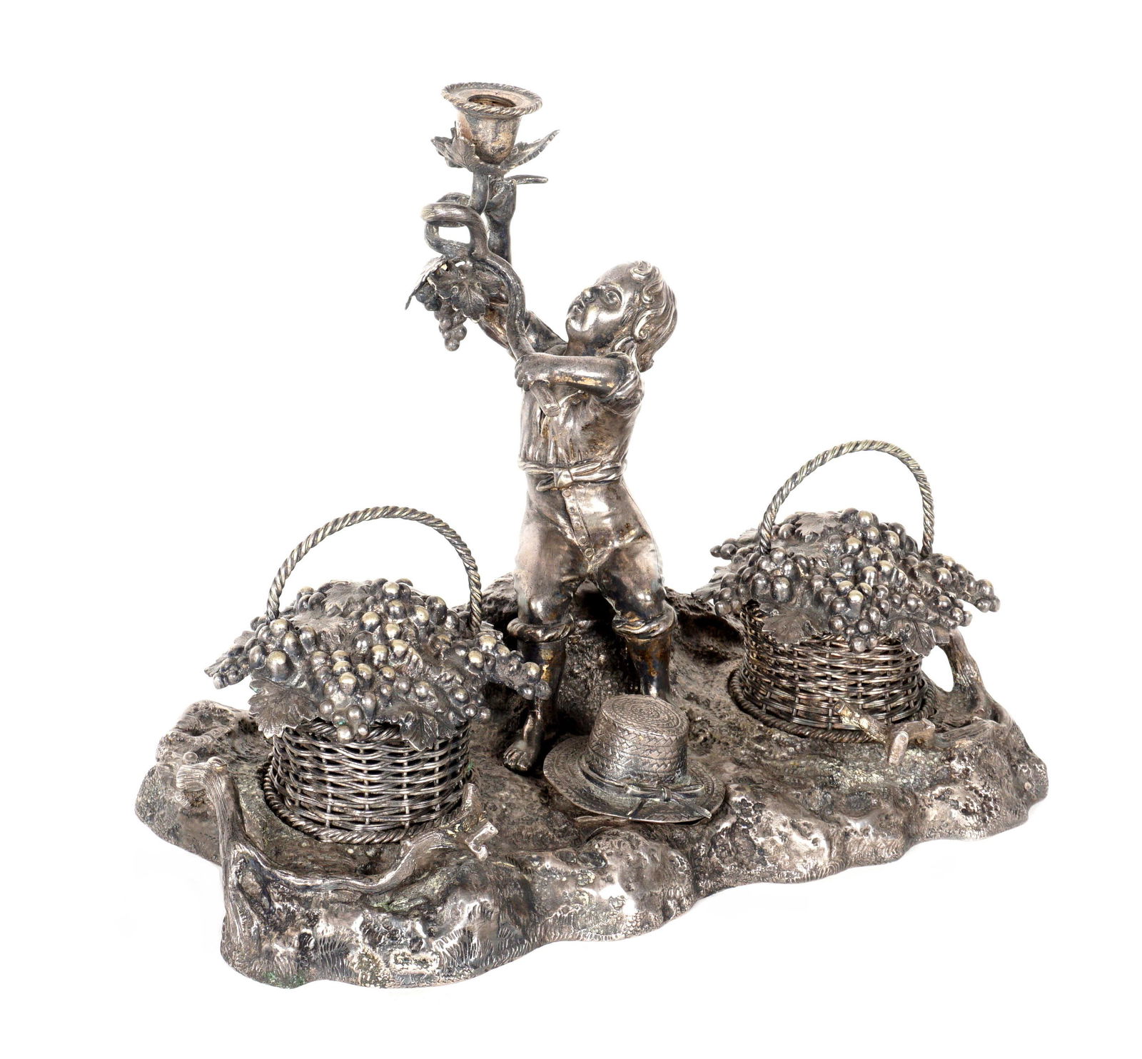 Fine Quality Antique Silver Figural Inkstand (1 of 11)