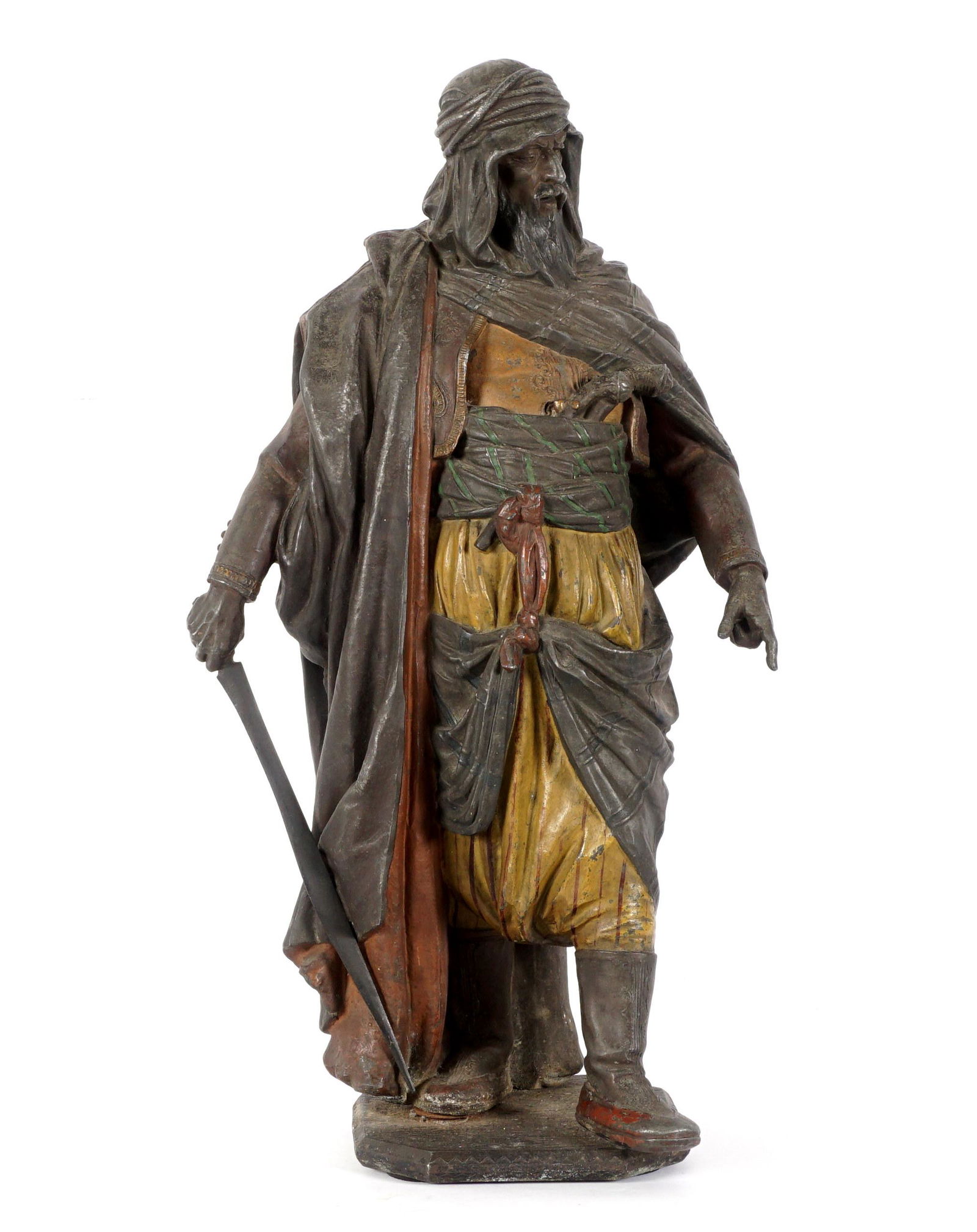 Spelter Polychrome Decorated Arab Sculpture (1 of 9)