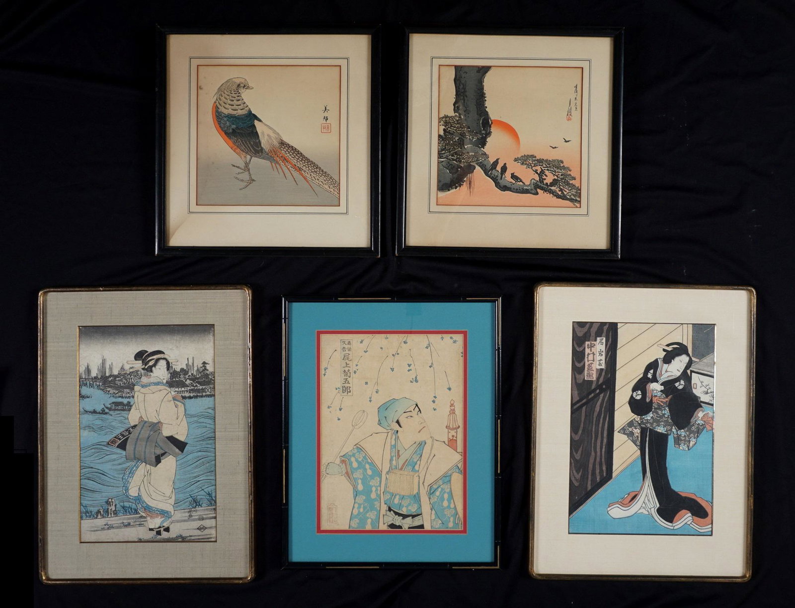 Five 19th / 20th Century Japanese Woodblocks (1 of 15)