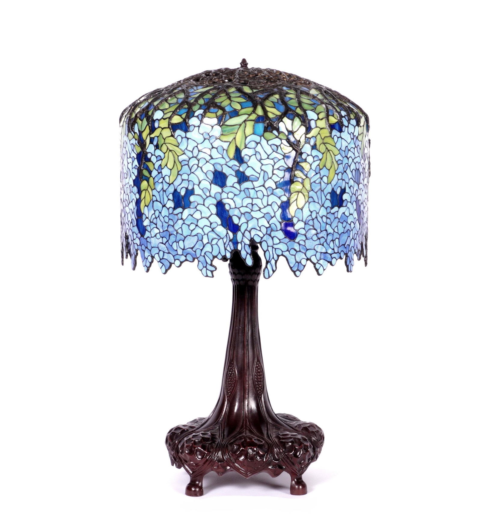 Tiffany Style Wisteria Leaded Glass Lamp (1 of 18)