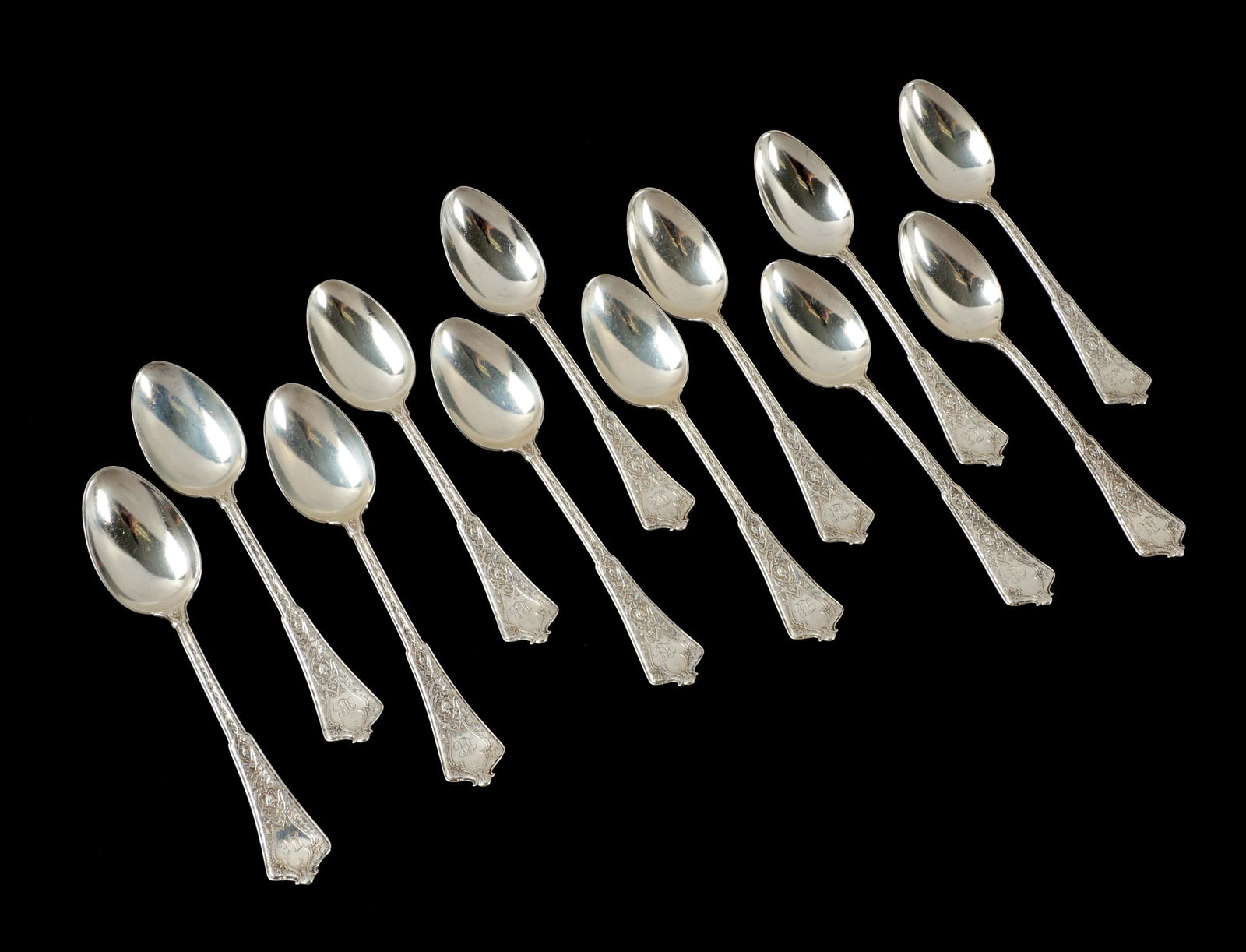 Twelve Tiffany Persian Sterling Silver Teaspoons (1 of 8)