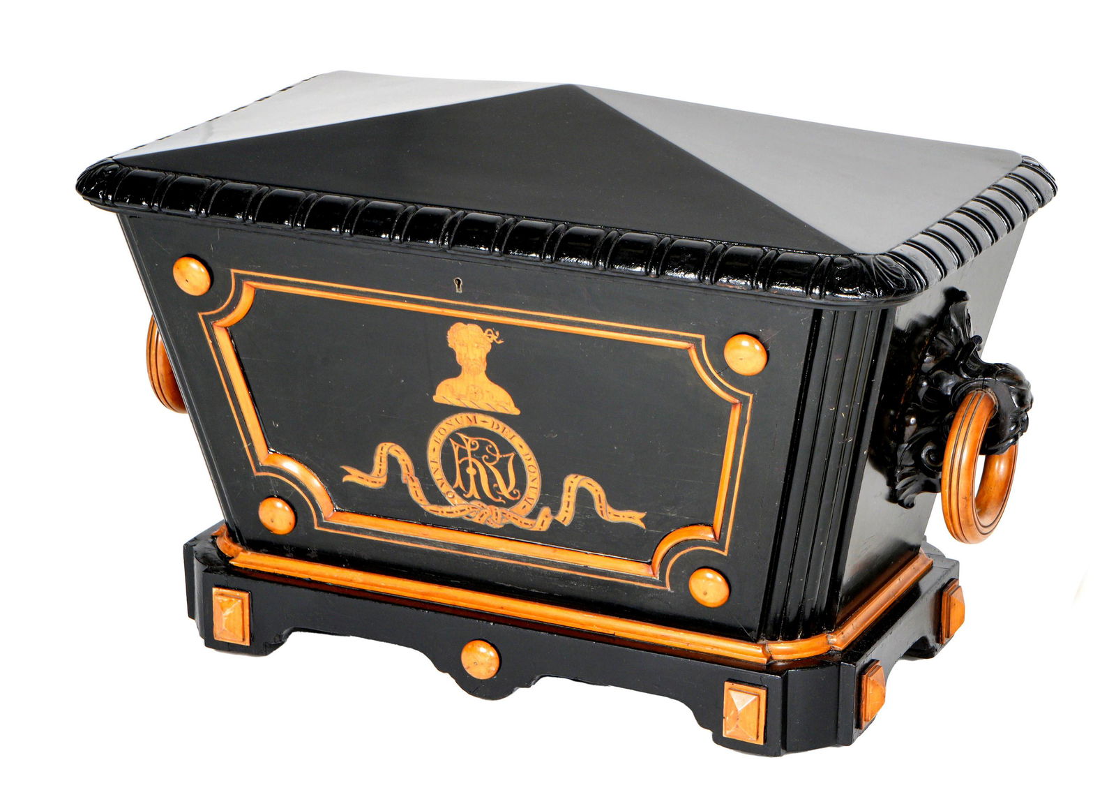 English Ebonized and Inlaid Cellarette (1 of 12)