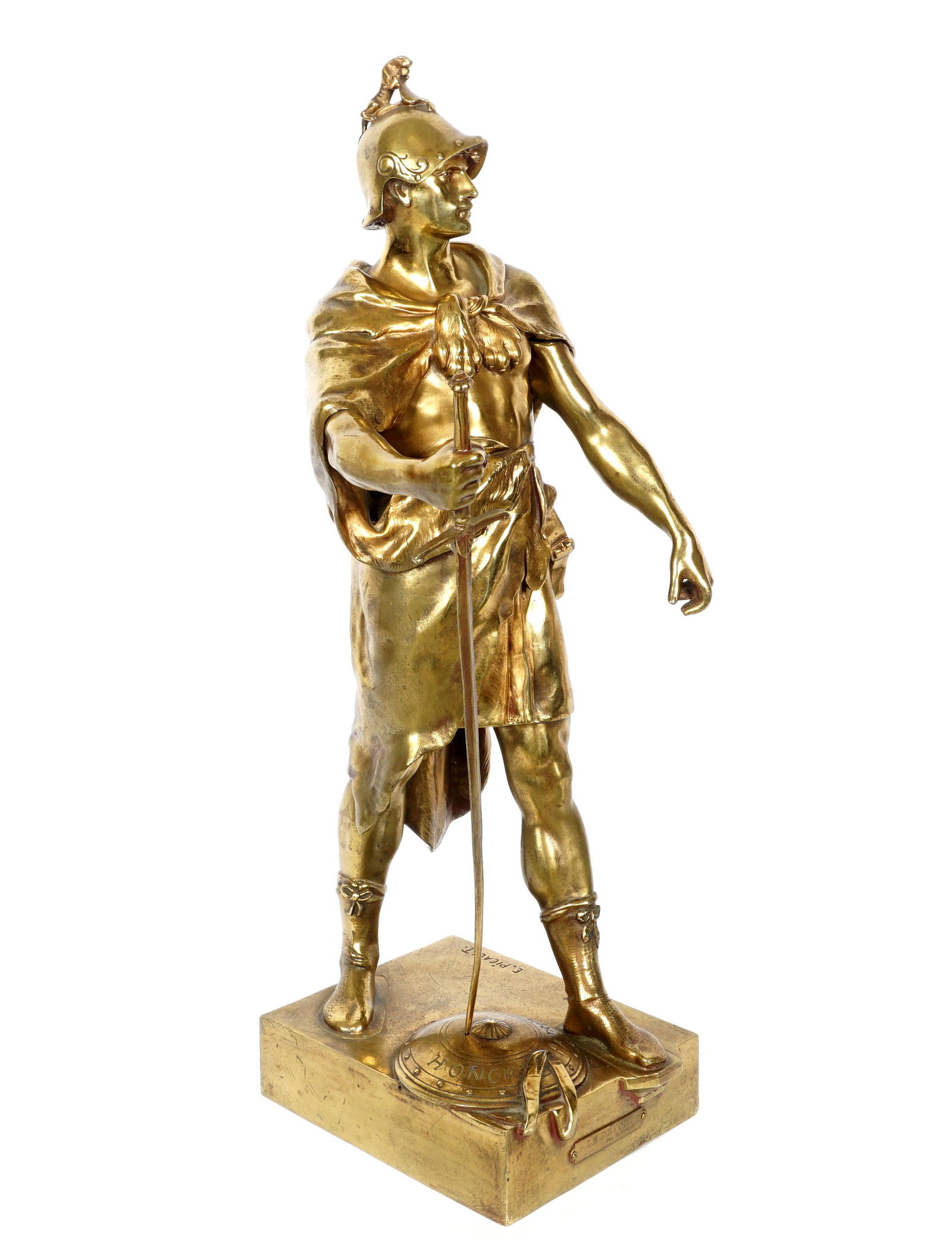 Emile Picault Gilt Bronze Le Devoir Soldier Bronze (1 of 11)