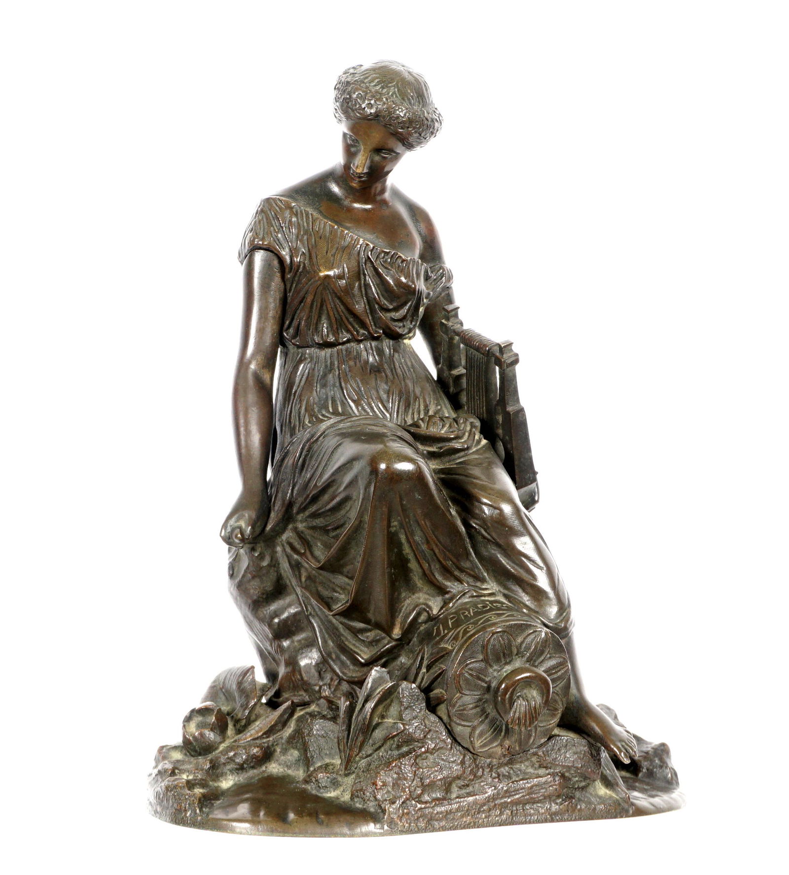 after James Pradier Musa Woman With Lyre Bronze (1 of 10)