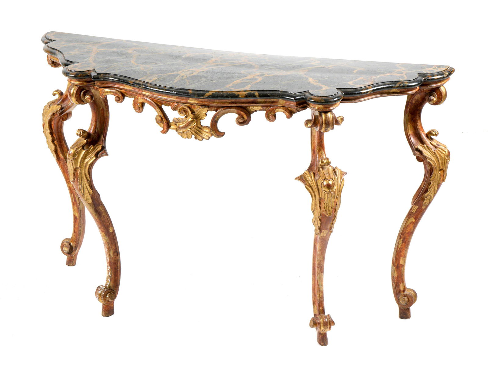 18th Century Italian Carved Giltwood Console Table (1 of 8)