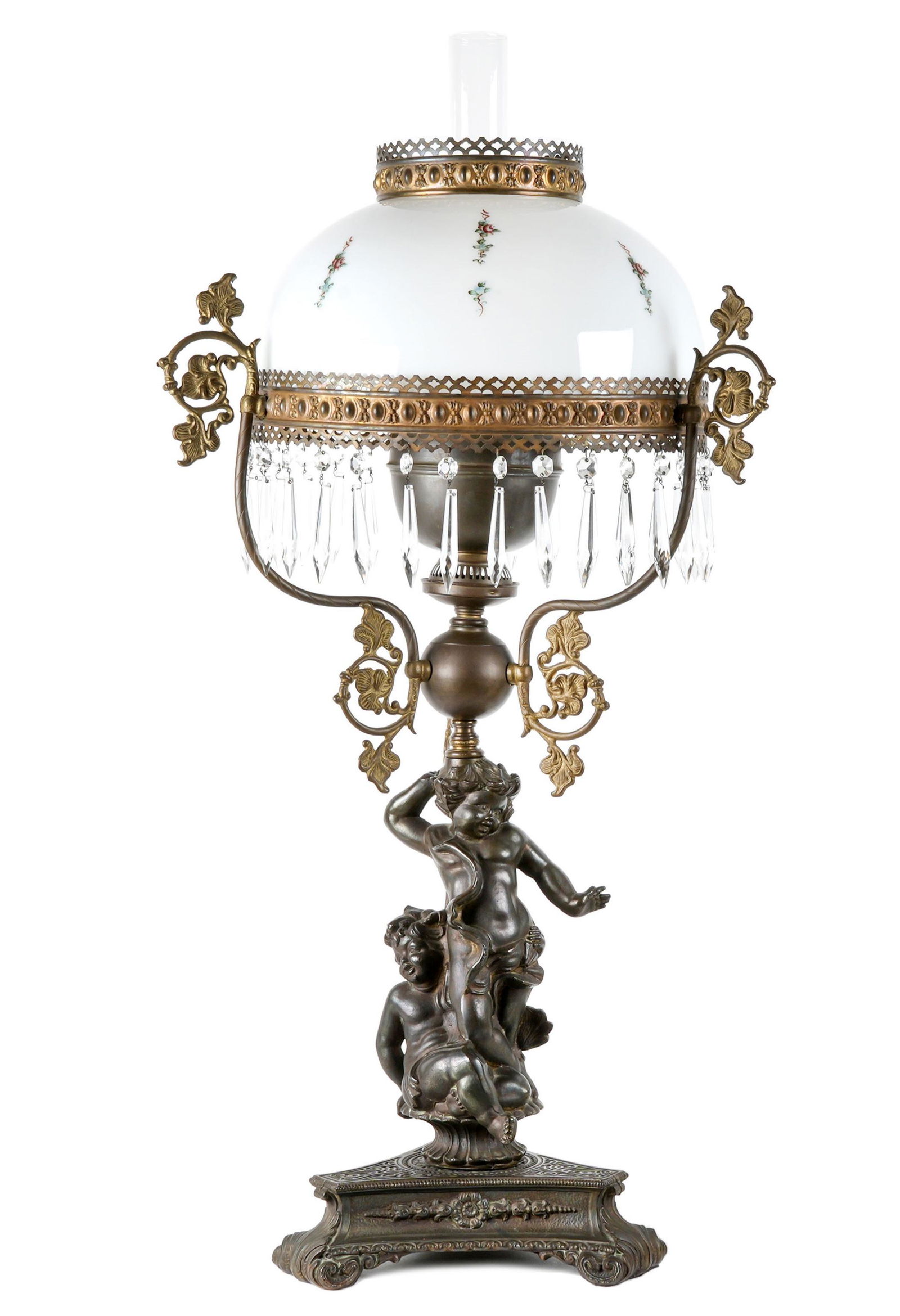 Figural Putti Oil / Kerosene Lamp (1 of 10)