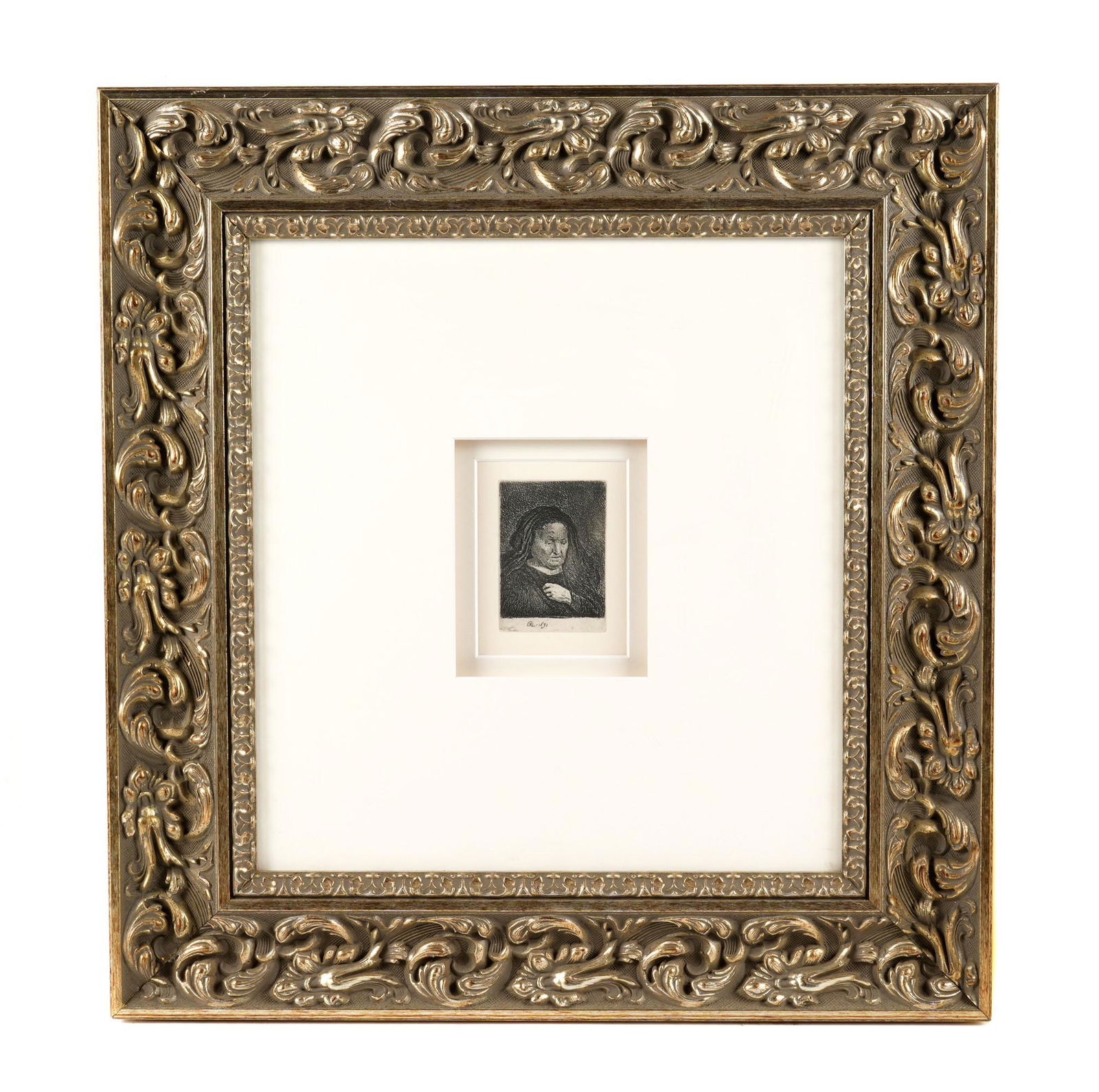 after Rembrandt The Artist's Mother Etching (1 of 5)