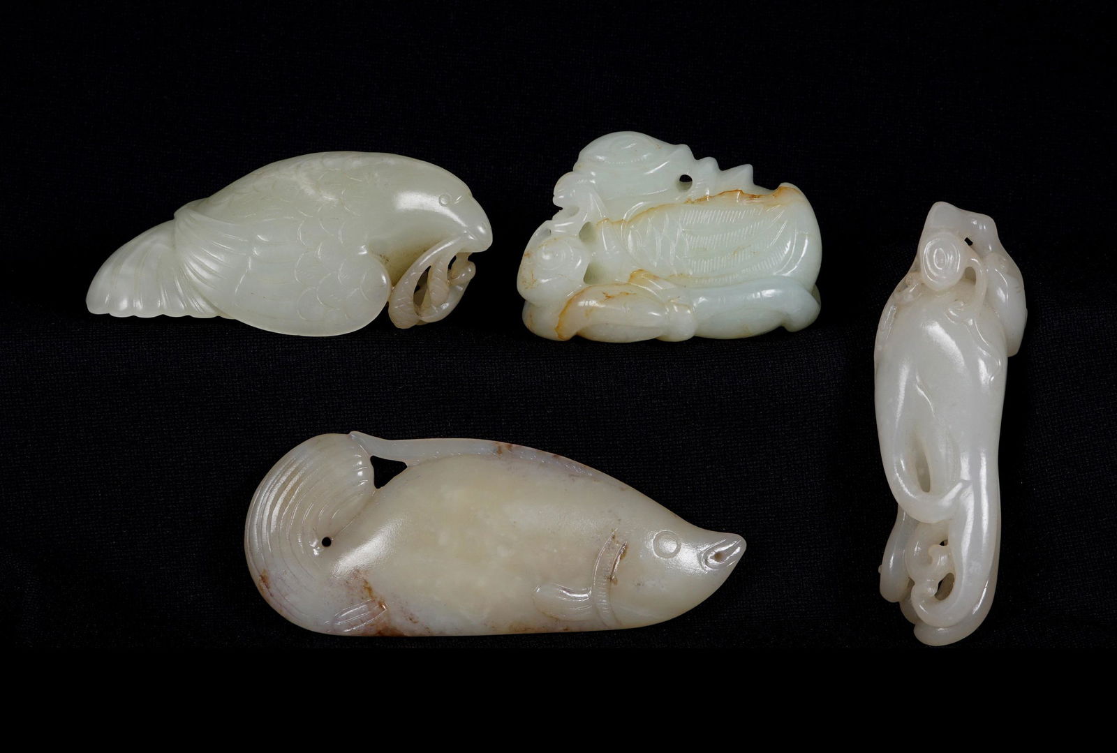 Four Piece Chinese Carved Animals and Buddha Hand (1 of 16)