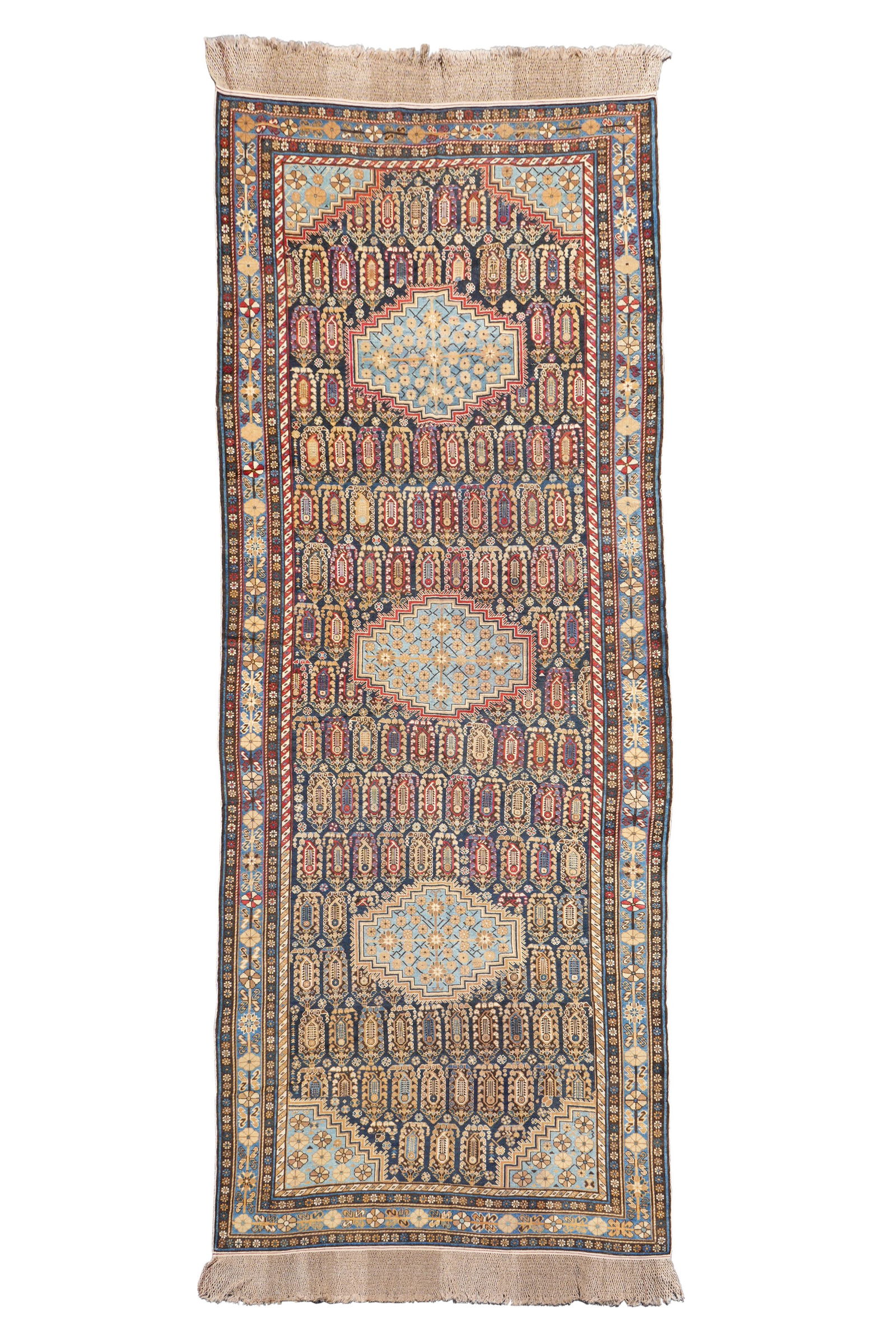 Large Antique Caucasian Rug C. 1880 4'10" x 13'4" (1 of 6)