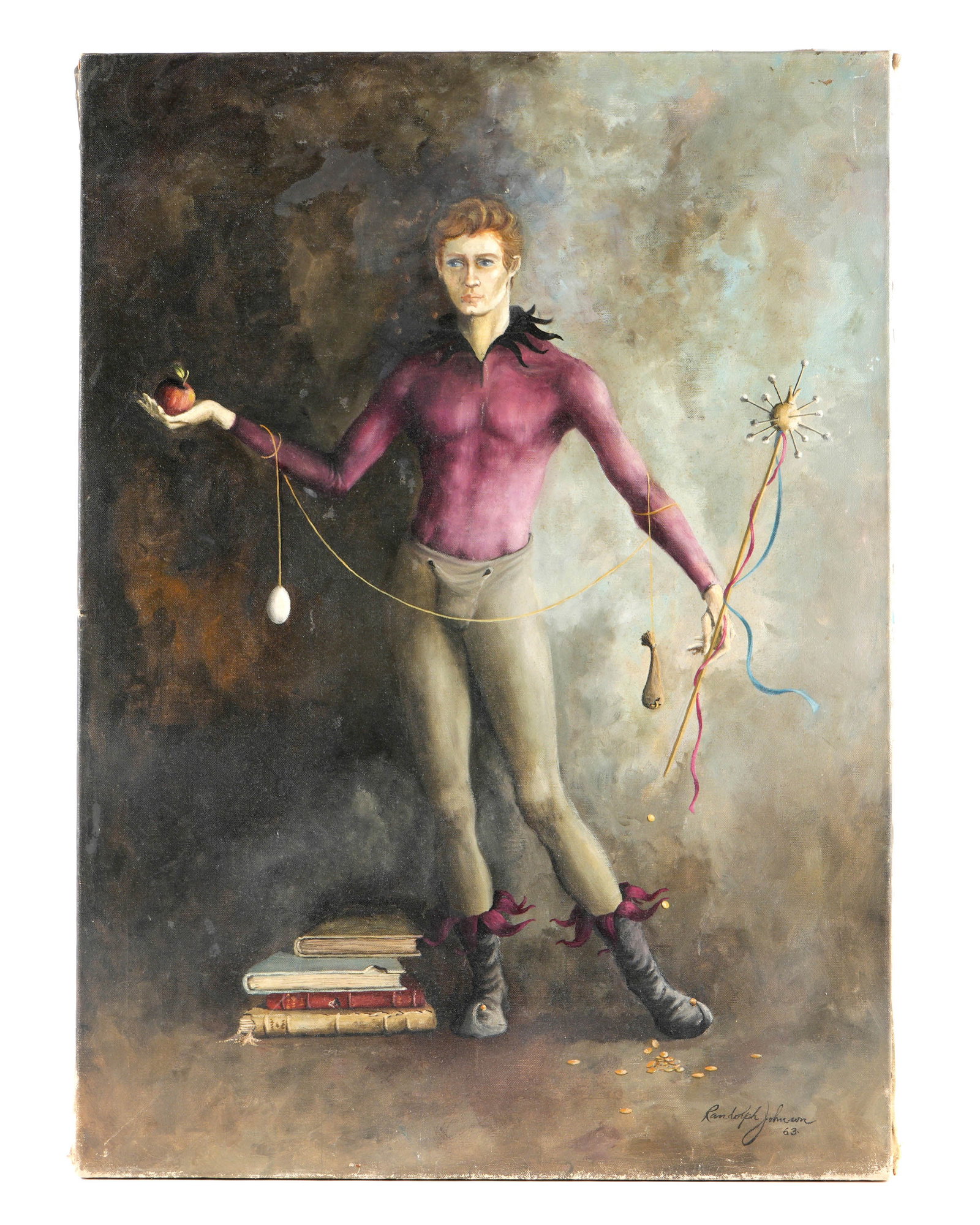 1963 Randolph Johnson Jester Painting (1 of 6)