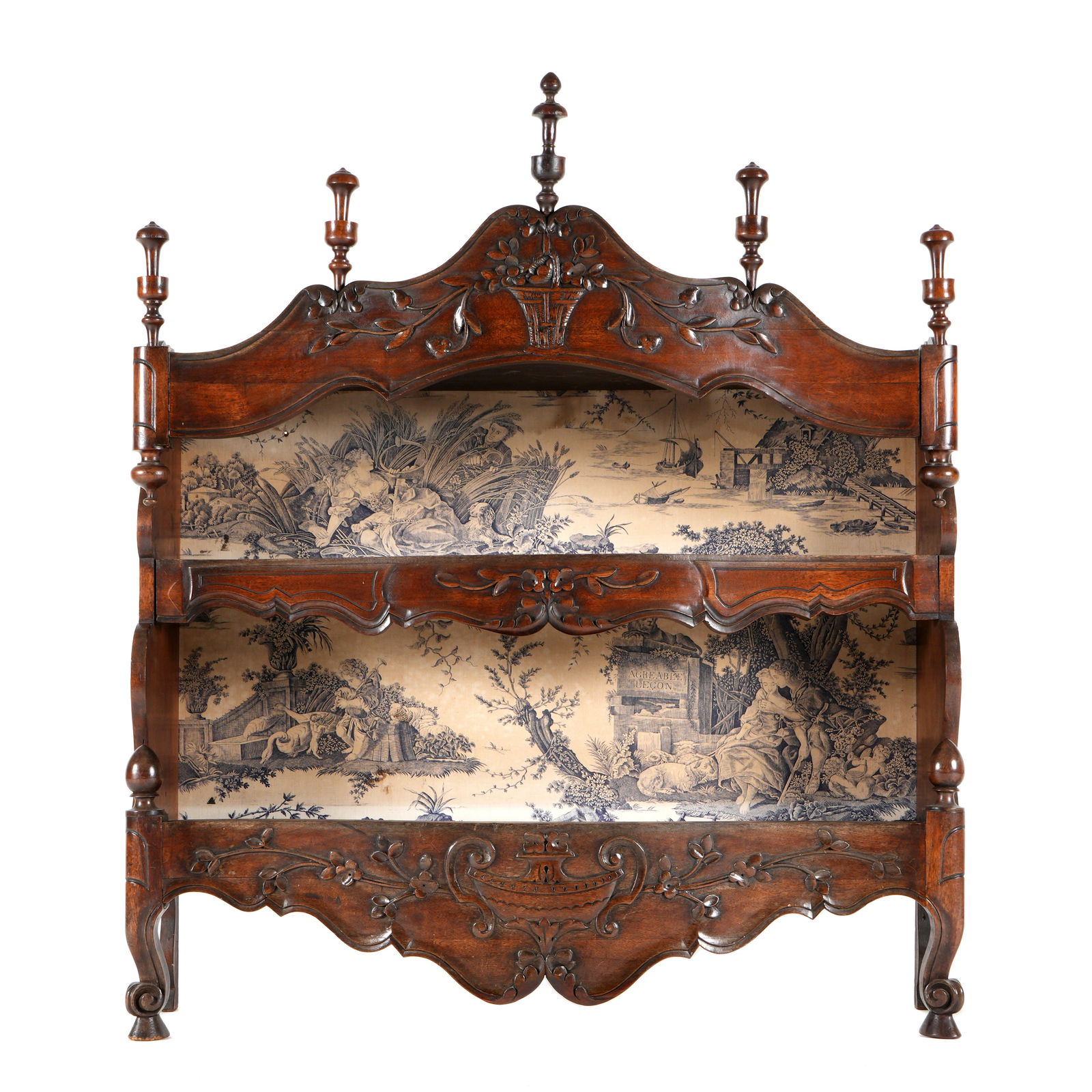 19th Century French Walnut Estanier Plate Cabinet (1 of 5)
