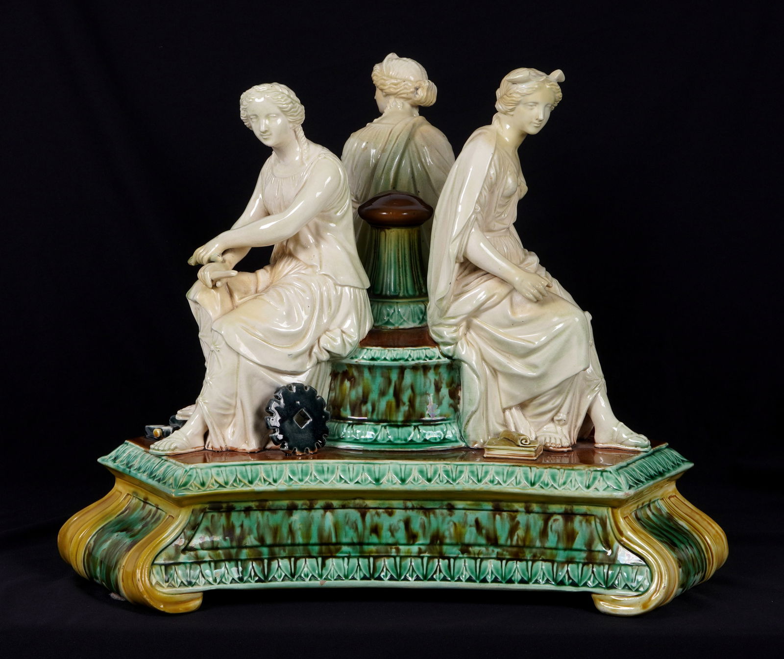 Majolica Porcelain Three Muses Centerpiece (1 of 13)