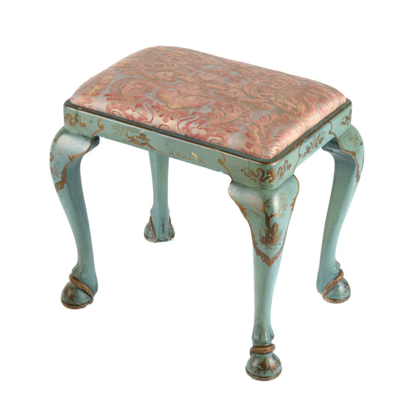 Baker Furniture Chinoiserie Decorated Stool (1 of 9)