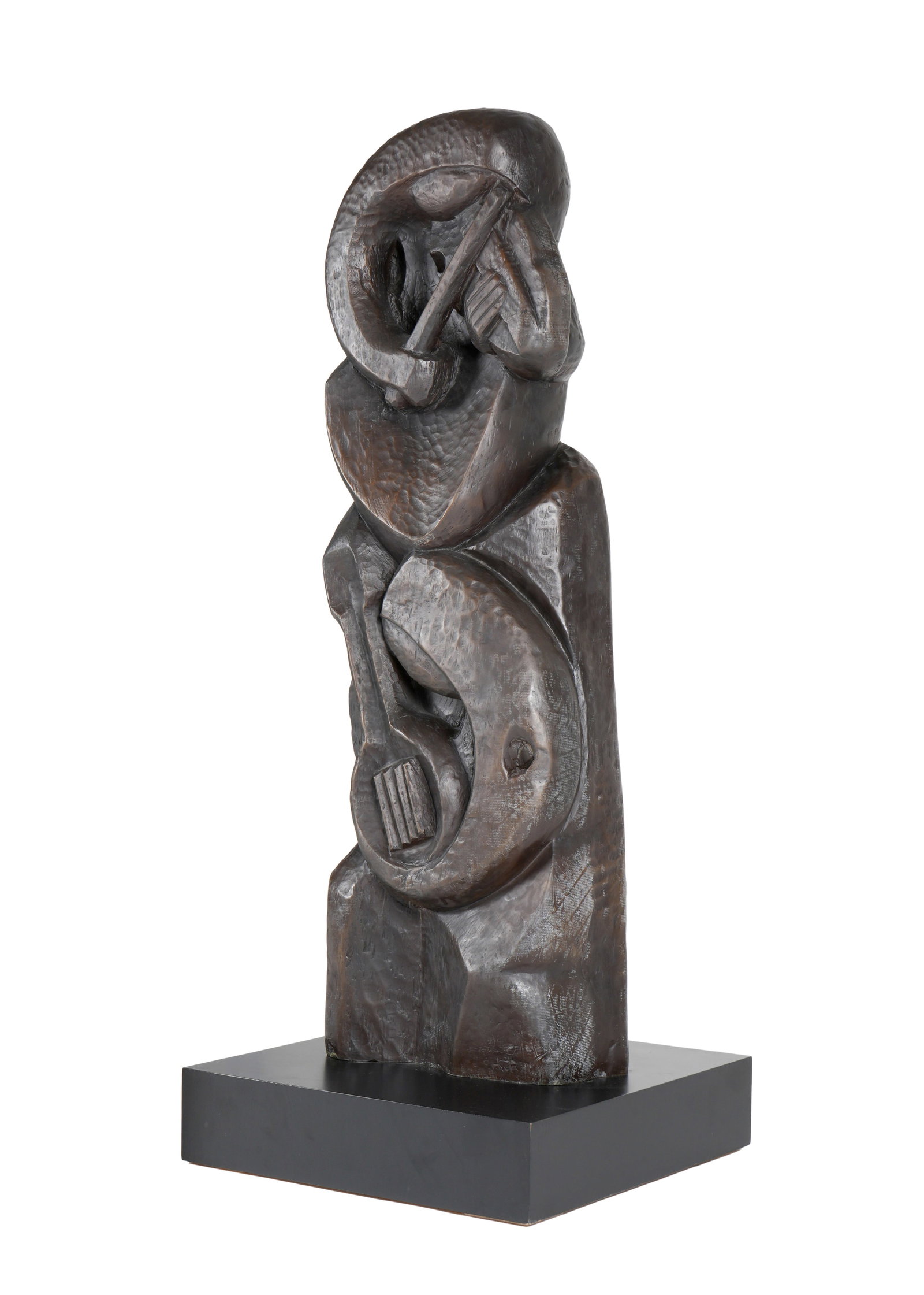 Large Henri-Paul Rey Bronze Violinist Sculpture (1 of 6)