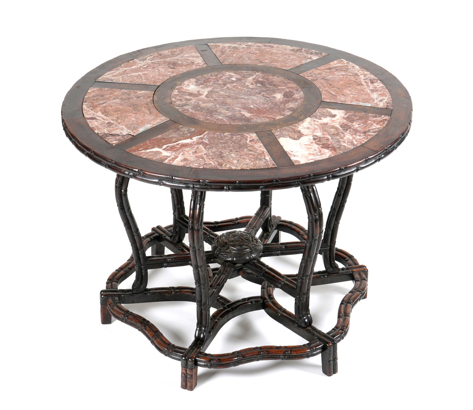 Chinese Round Inset Marble Top Table (1 of 8)