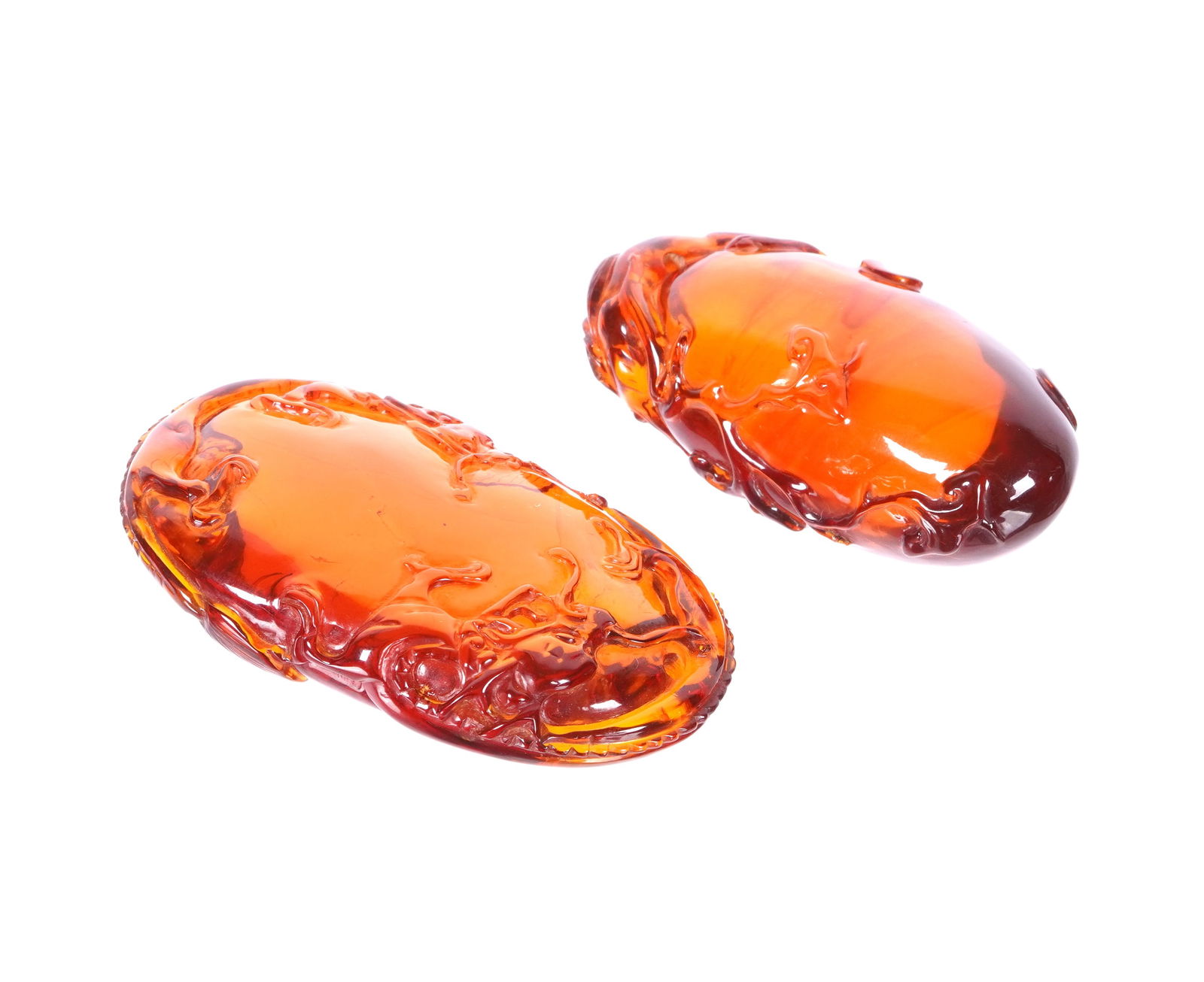 Two Carved Amber Netsukes (1 of 7)