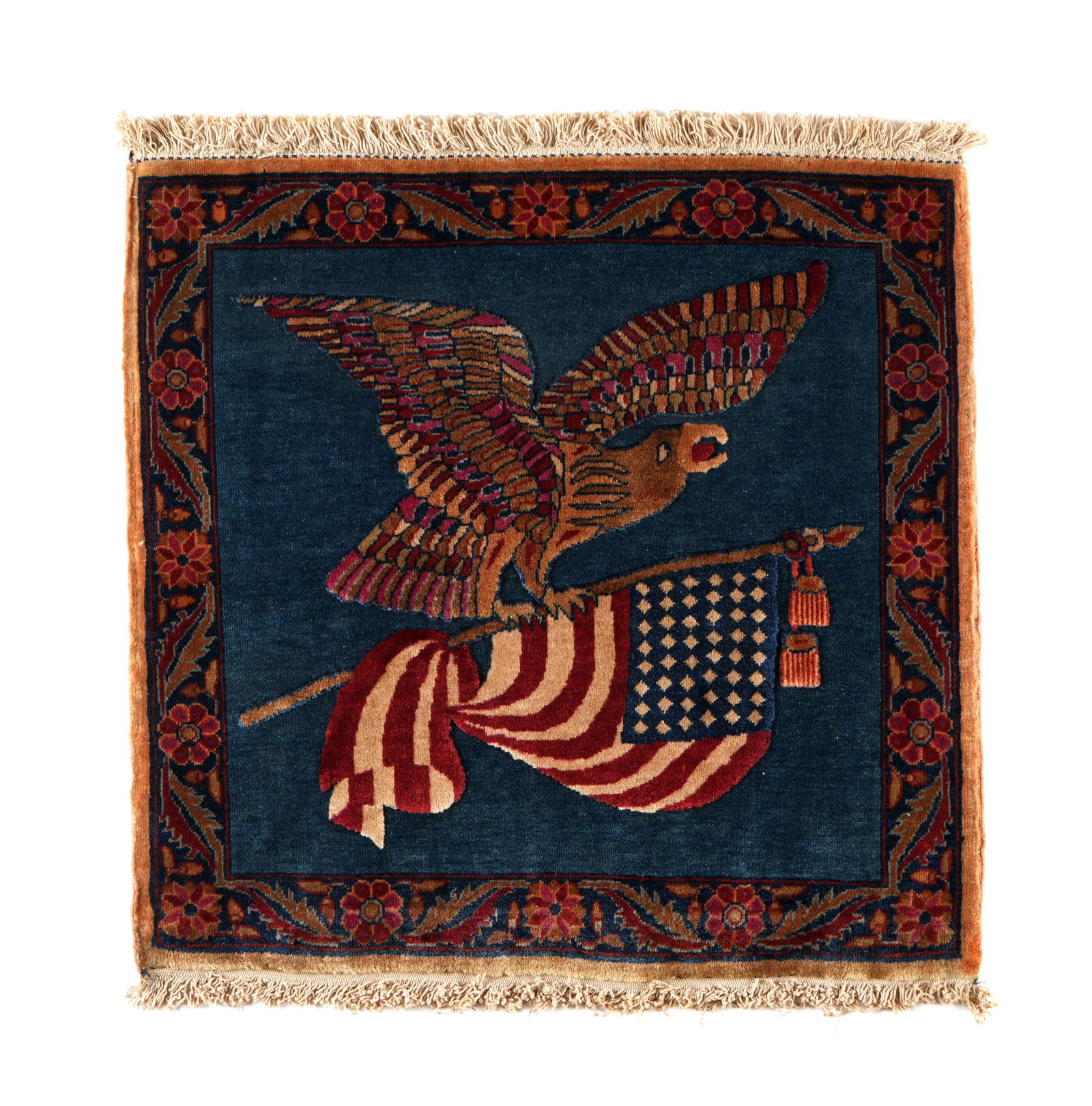 Kashan Eagle and Flag Carpet Wall Hanging (1 of 6)