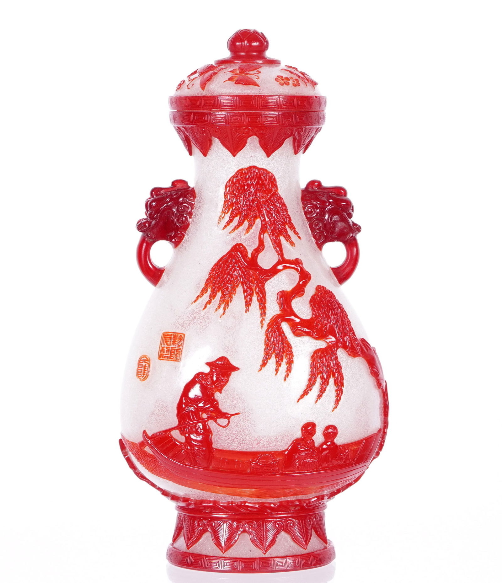 Chinese Overlay Peking Glass Covered Jar (1 of 12)