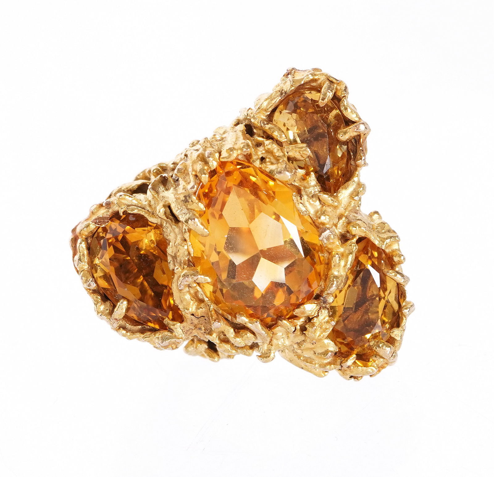 14k Chunky Gold and Citrine Ring (1 of 9)