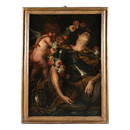 Old Master Camogli & Piola Sleeping Mars with Eros Painting