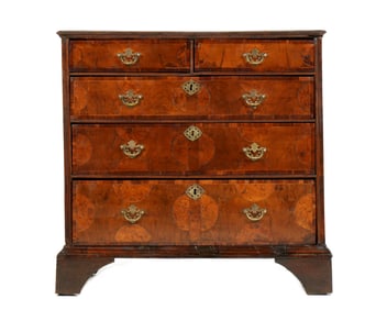 Georgian Oyster Veneer Chest of Drawers