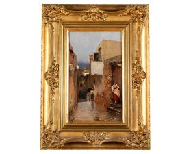 Rubens Santoro Venetian Street Scene Painting