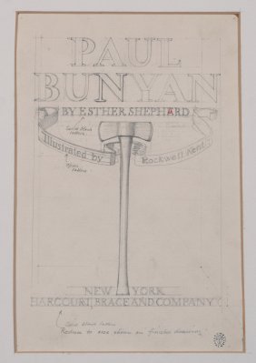 Rockwell Kent Paul Bunyan Title Page Illustration