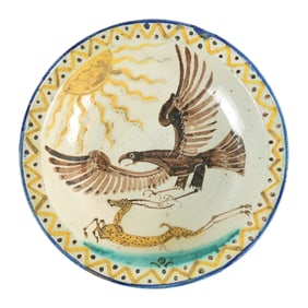 Exhibited Wilhelm Hunt Diederich Faience Bowl