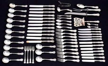 64 piece American Kings / Queens Sterling Flatware