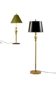 Chapman Brass Floor and Table Frog Lamps