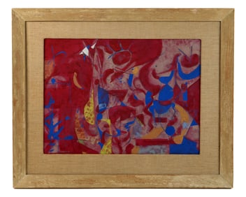 Perle Fine 1945 Abstract Composition Mixed Media