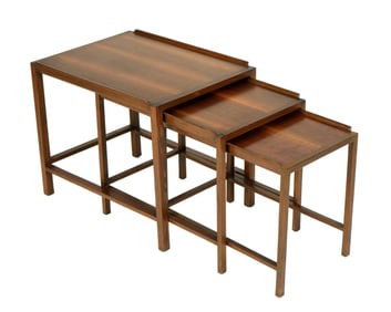 Three Ed Wormley for Dunbar Nesting Tables 5745