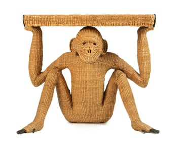 Mario Lopez Torres Wicker Monkey Console Table