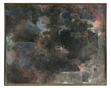 Exhibited Tel Aviv Avigdor Arikha 1960 Blue Painting