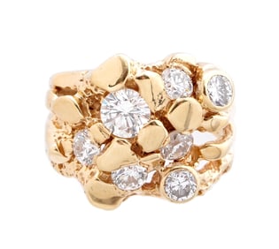 14k Gold and 1.85ctw Diamond Men's Ring