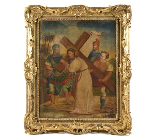 Italian School 5th Station of the Cross Painting