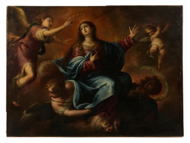 after Carlo Maratti Assumption of Mary Painting