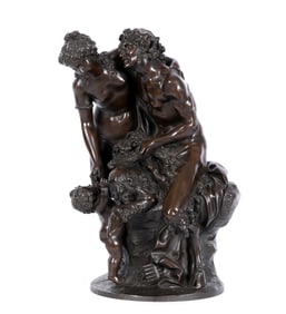 after Clodion Bronze Bacchanalian Figural Group