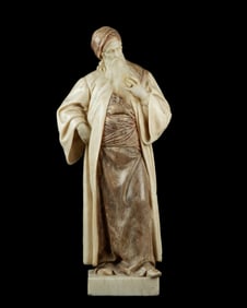 After Adolf Jahn Alabaster Nathan the Wise Statue